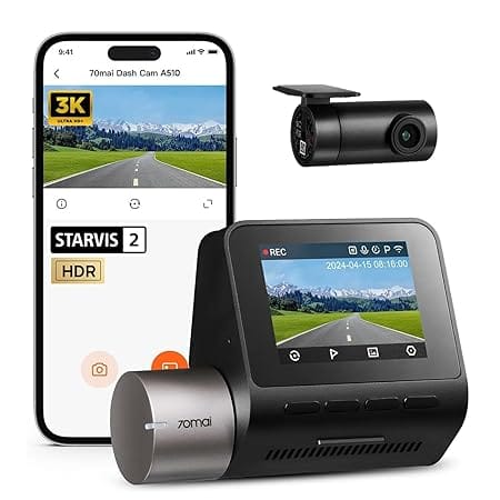Deals & discounts on Tech gadgets 91 70mai A510 HDR 3K Dual Channel Dash Cam