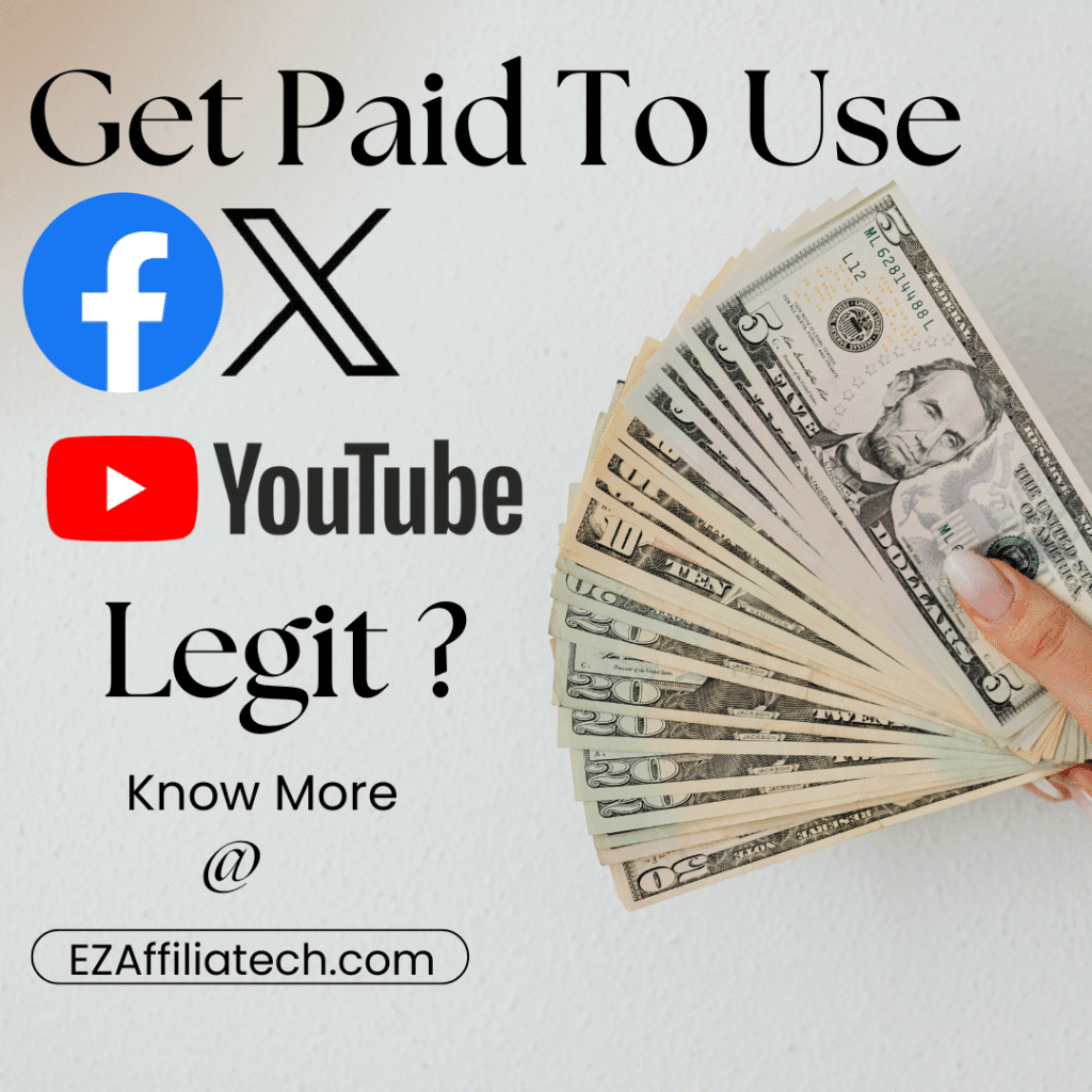 Get Paid To Use Facebook, Twitter, and YouTube – Is It Legit or Just Hype? 1 Discover how the "Get Paid To Use Facebook, Twitter, and YouTube" program lets you turn social media time into real income. Honest review, pros, cons, and earning potential inside
